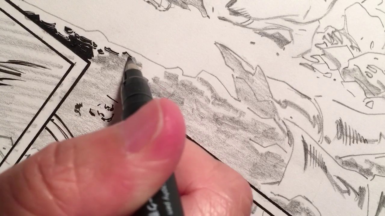 Inking with Tombow pens
