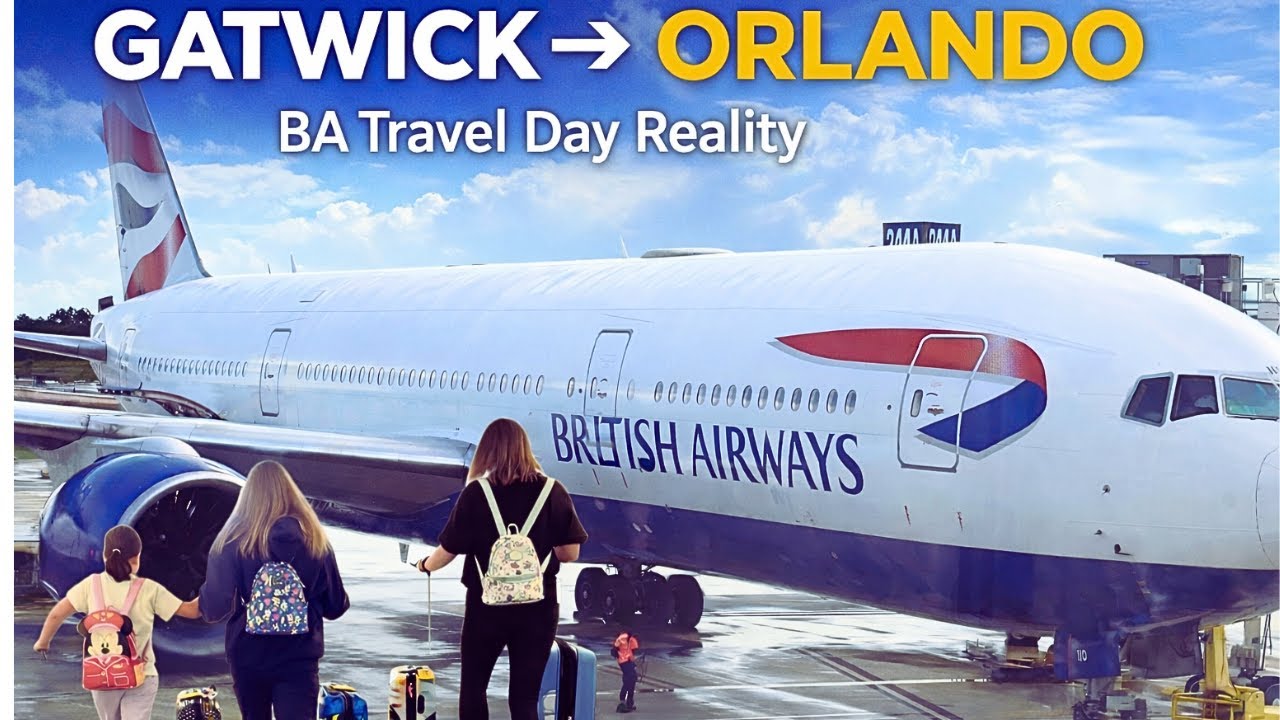 ✈️ Orlando Travel Day | Gatwick to MCO | BA Economy 🌴