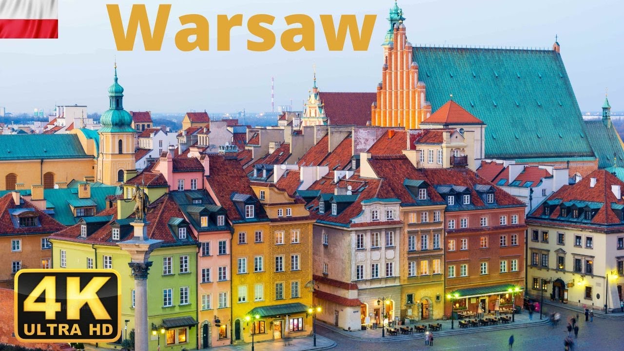 WARSAW 4K  -  Scenic Relaxation Film With Calming Music