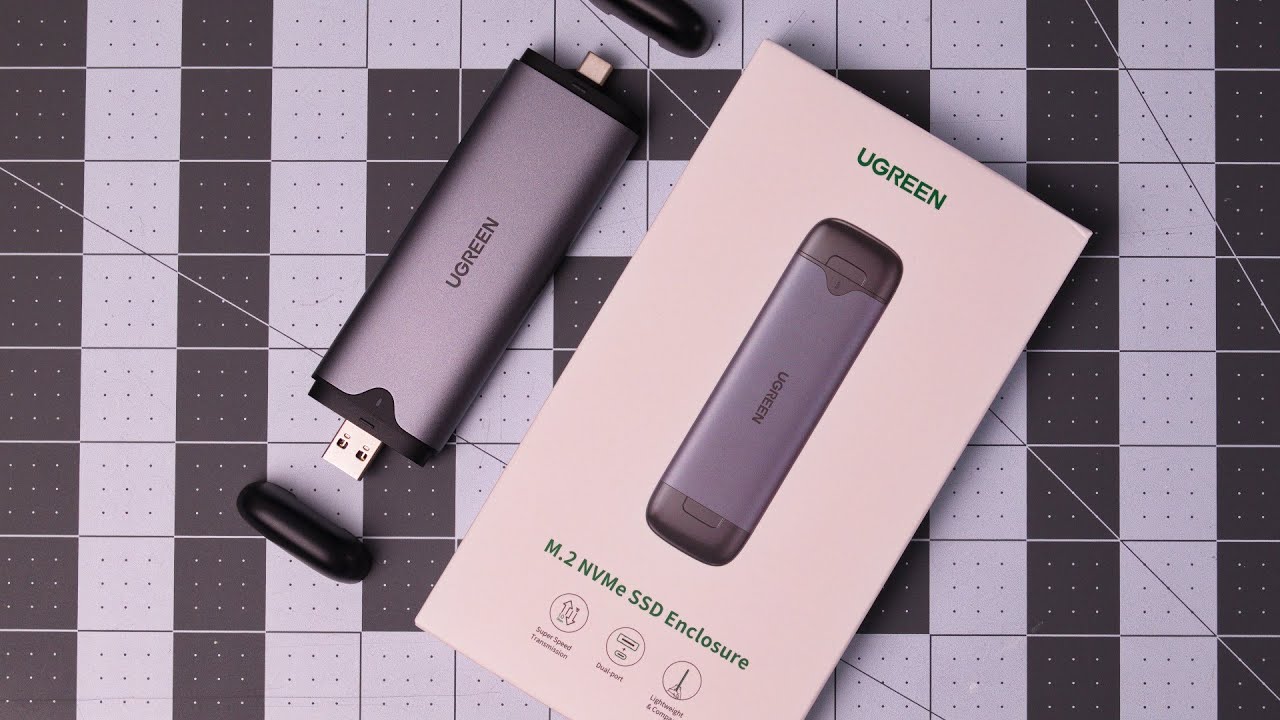 Ugreen M.2 NVME SSD Enclosure with 2 in 1 USB-C and USB-A Ports Overview