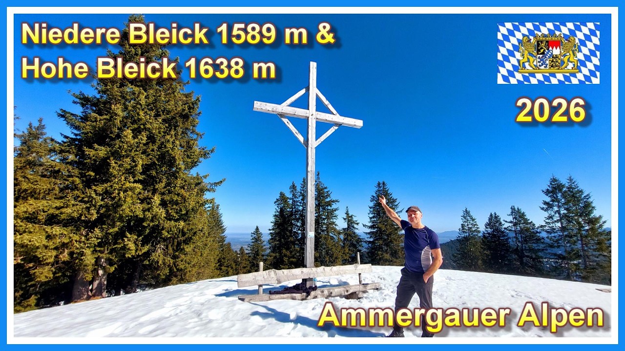 Winterwanderung auf die Niedere & Hohe Bleick | Ammergauer Alpen 2026 | 4K |