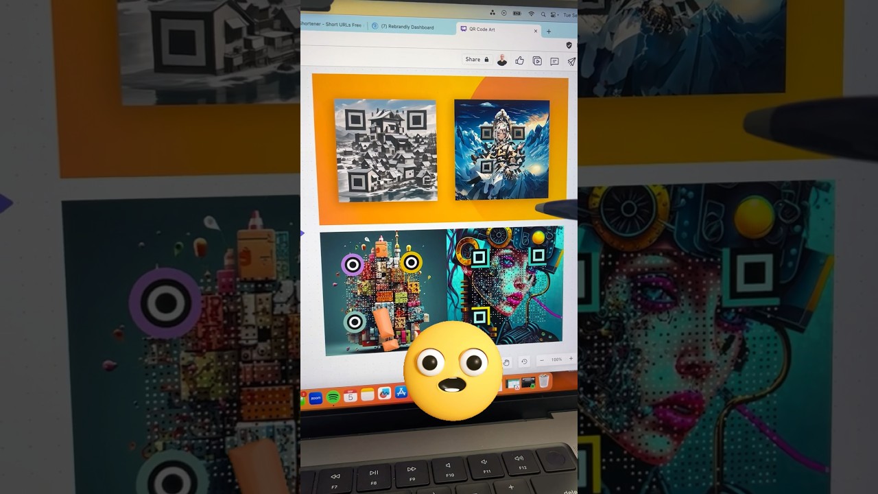 Создайте искусство с помощью QR-кода! 📱💻 #маркетинг #QR #QRCode #AI