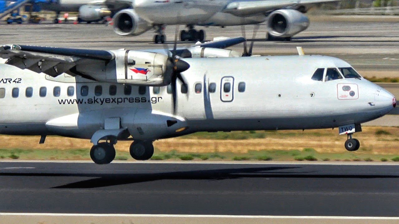 Skyexpress ATR-72 & ATR-42 WINDY Landings at Athens Airport | ATH Plane Spotting [4K]