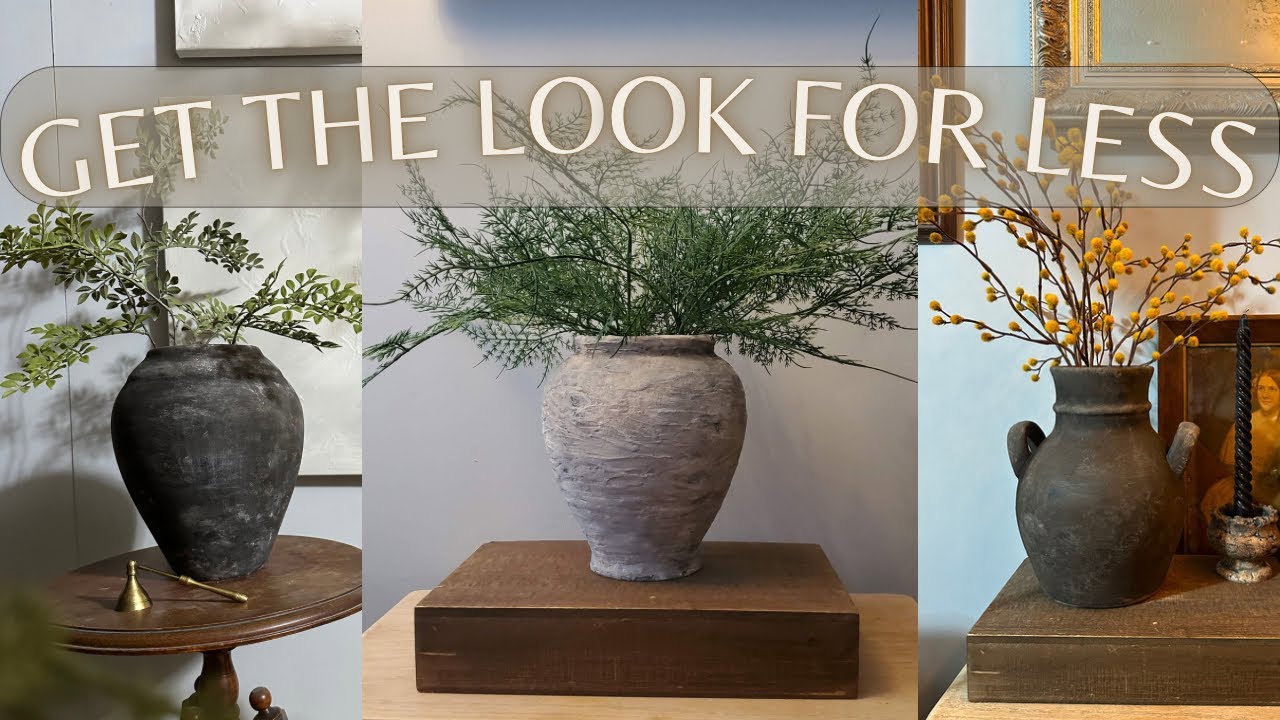 HOW TO GET THAT VINTAGE POT LOOK || 3 VASE THRIFT FLIP IDEAS | DIY POTTERY BARN VASE #TFRTC