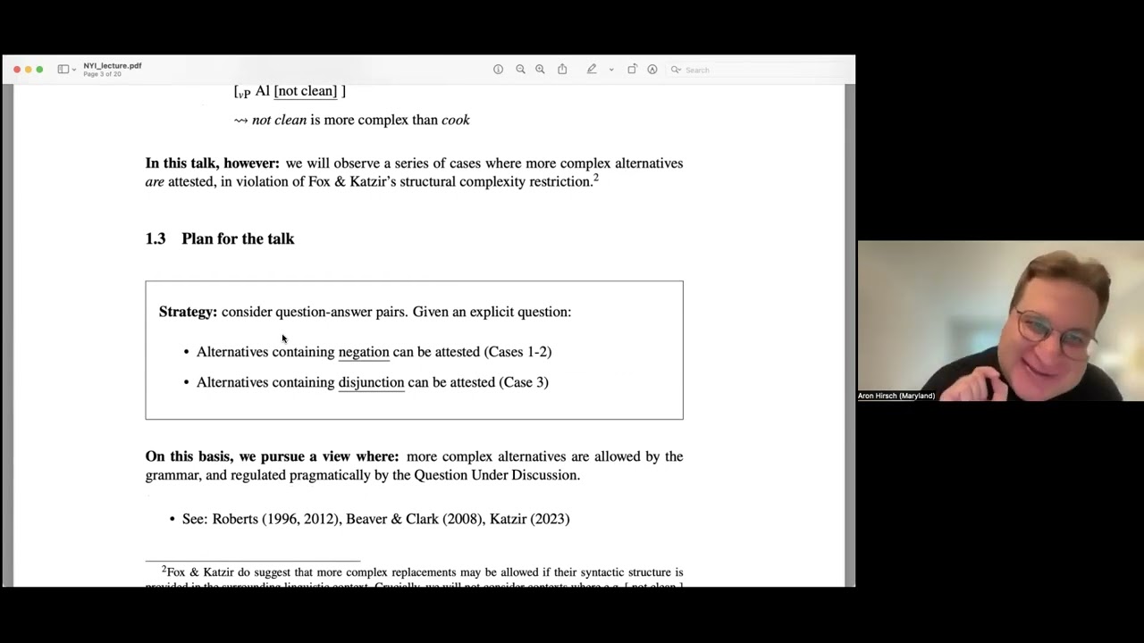 Constraining Alternatives