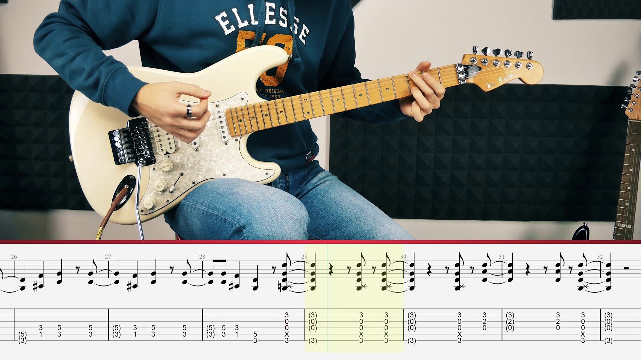 Kiss - Heaven's On Fire (Guitar Tutorial)