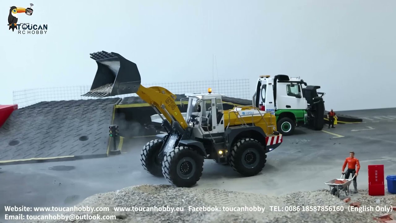The LESU hydraulic rc 574 loader is in stock.there is a promotion price for it .#hydraulic #rcmodel