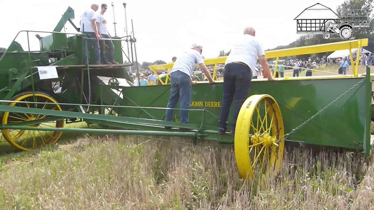 John Deere No 36B des Landtechnik-Museums Braunschweig - Gut Steinhof im Einsatz
