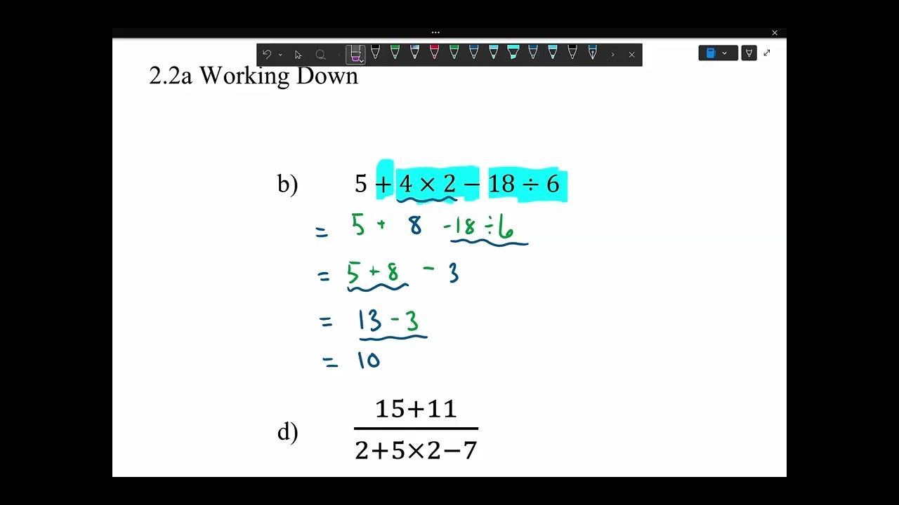 2.2a Working Down (MBF3C)