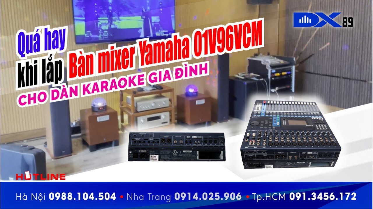 Bàn mixer Yamaha 01V96VCM lắp đặt trong dàn karaoke gia đình cực chất-LH DXAUDIO: 0913456172