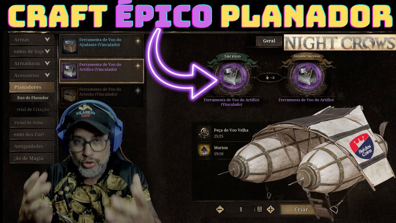 NIGHT CROWS - CRAFTEI UMA BOX ÉPICA DE PLANADORES