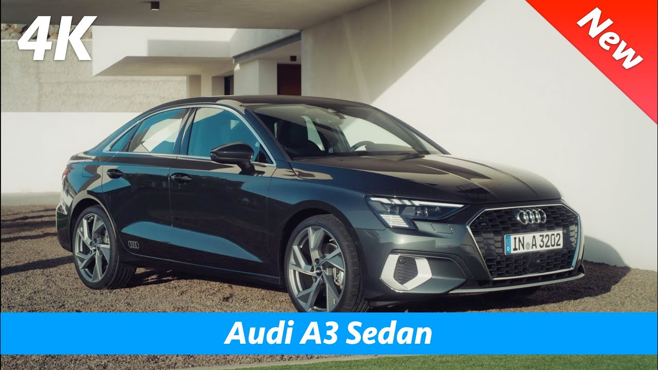 Audi A3 Sedan 2021 - первый взгляд в 4K | Интерьер - Экстерьер