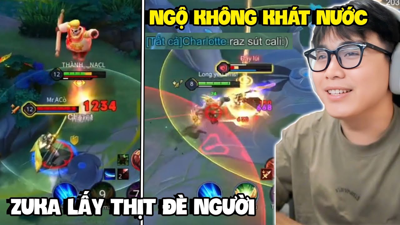 VUX XEM TIK TOK LIÊN QUÂN NGỘ KHÔNG KHÁT NƯỚC VÀ ZUKA LẤY THỊT ĐÈ NGƯỜI CƯỜI NƯỚC MẮT