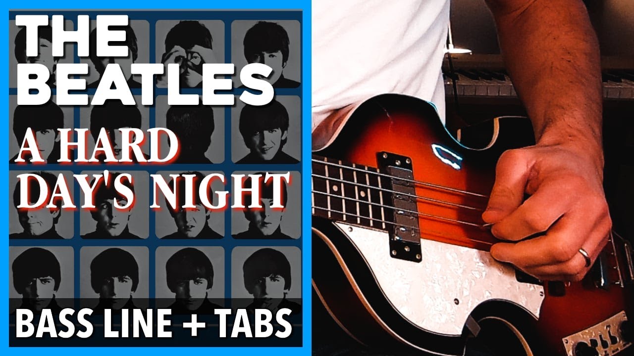The Beatles - A Hard Day's Night /// BASS LINE [Play Along Tabs]
