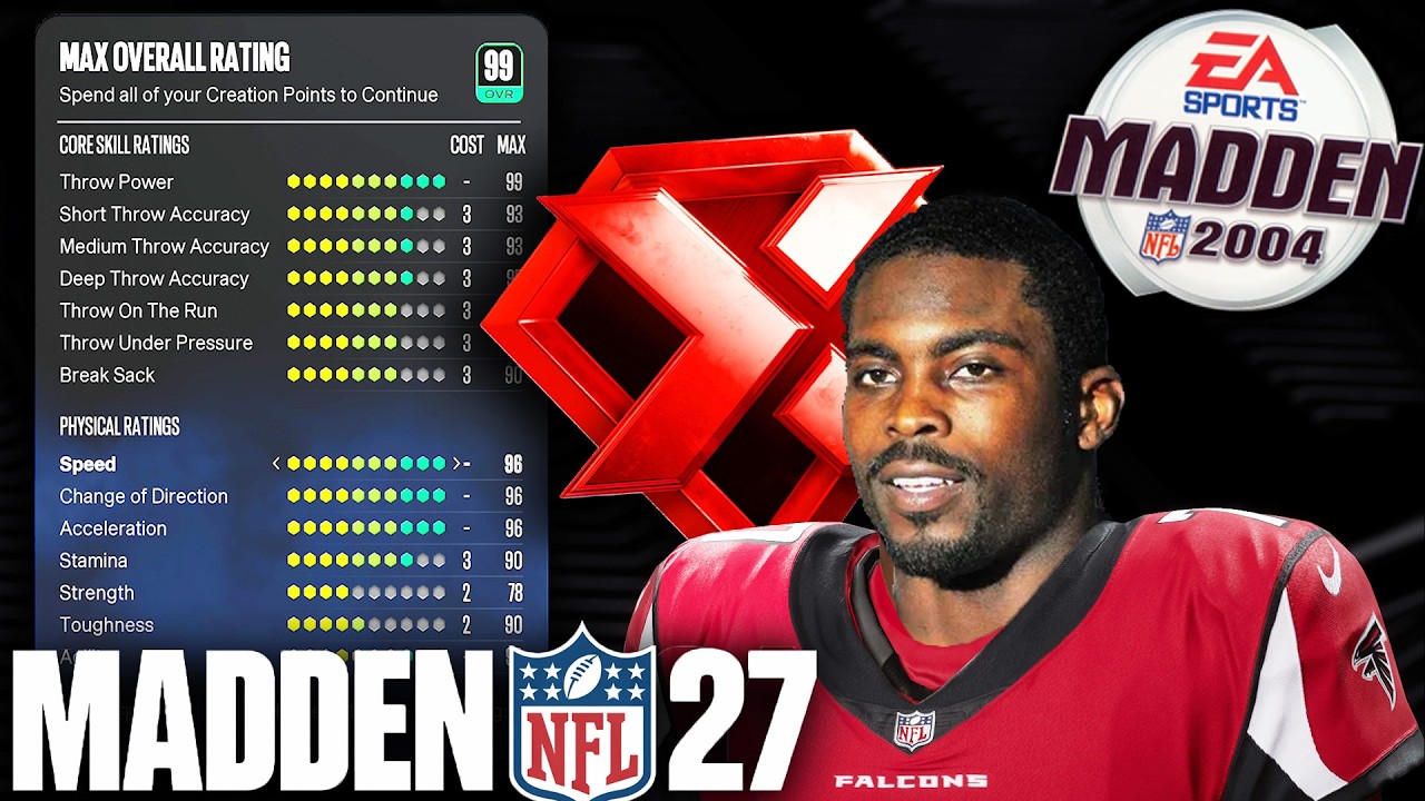 Я создал Майкла Вика из Madden 2004 в Madden 27