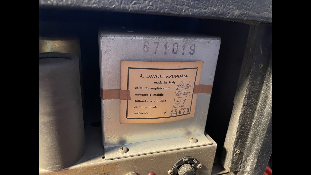 Restauro Completo Amplificatore Davoli Show II del 1965 - Rinasce a Nuova Vita!