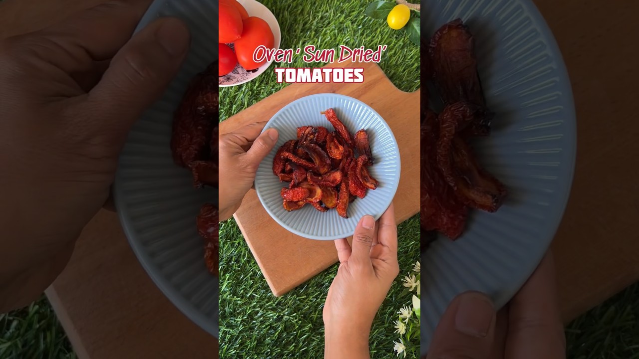 Homemade Oven &lsquo;Sun Dried&rsquo; Tomatoes. Perfect recipe to add to pastas, pizzas & dips #easycooking