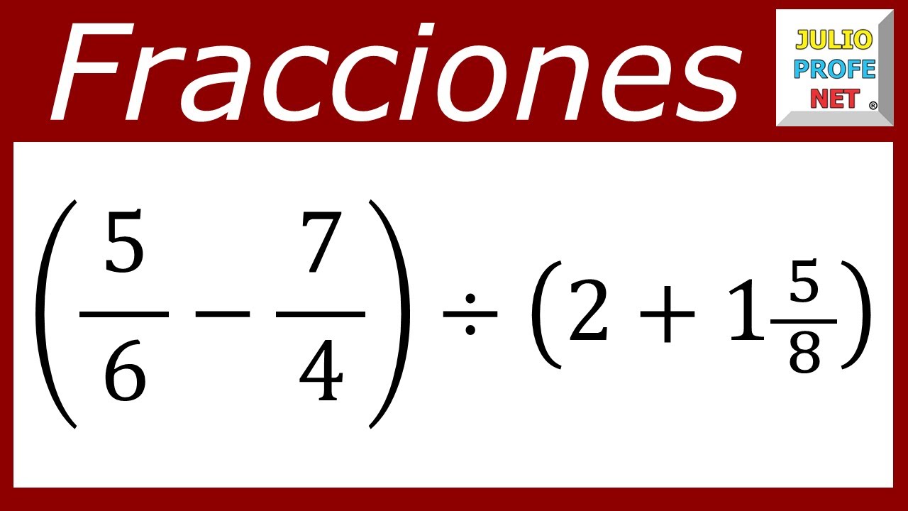 Operaciones con fracciones positivas y negativas | Video 5 #julioprofe