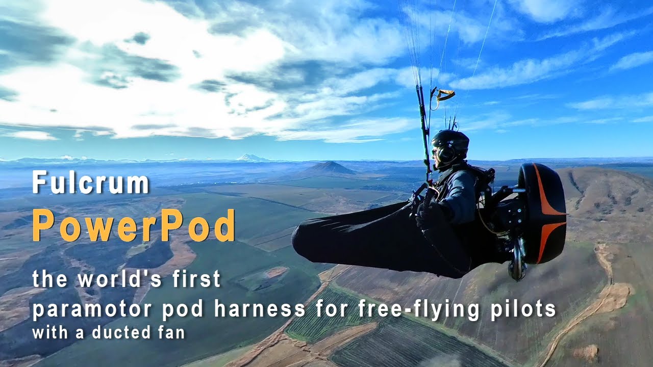 Fulcrum PowerPod is the world's first paramotor pod harness with a ducted fan only 0.5 m in diameter