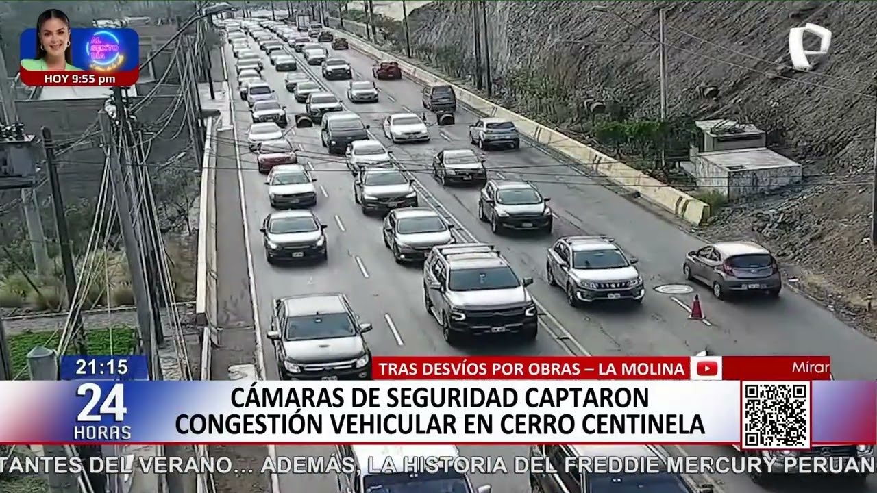 La Molina: se registra gran congestión vehicular en Cerro Centinela