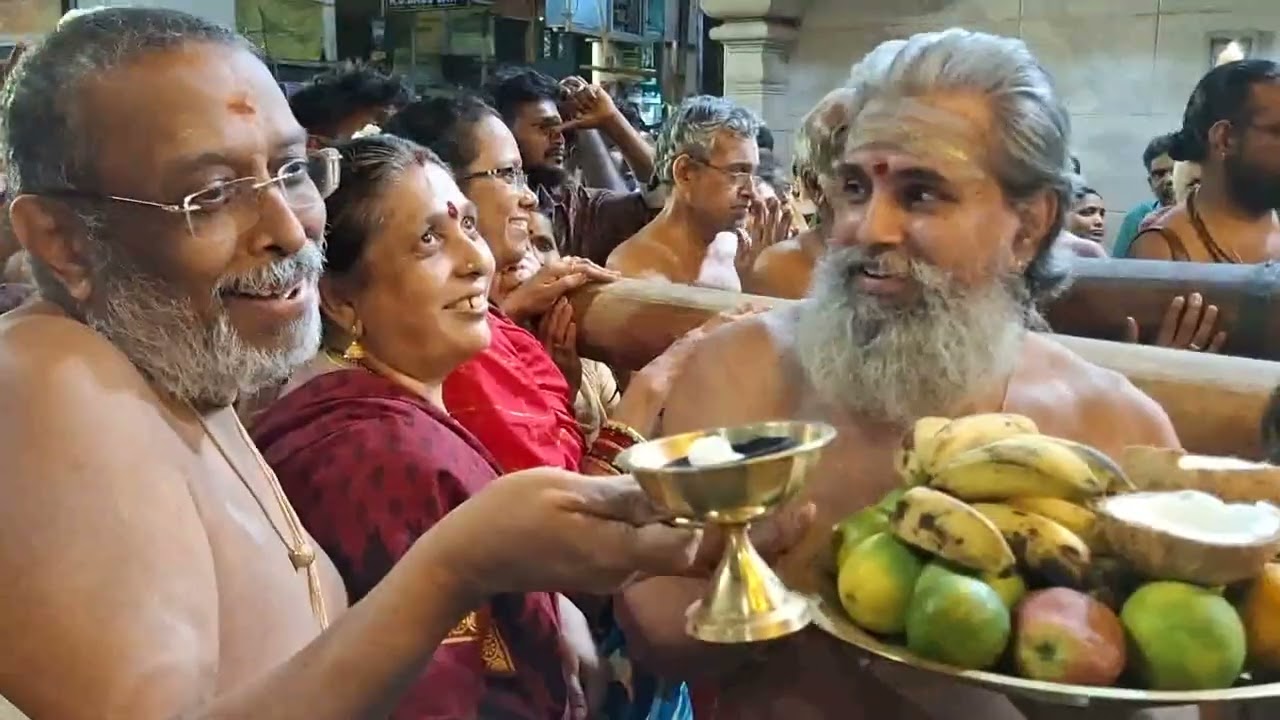 காஞ்சி காமாச்சிஅம்மன் ஆலய ஊழியர்களுக்கு மரியாதை kanchi kamachi kamakotti vimanathil
