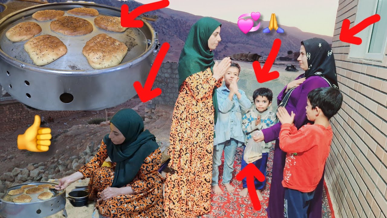 Zahra's baking of local bread: Thanking Aaliyah for her support👍🧇❤️💞