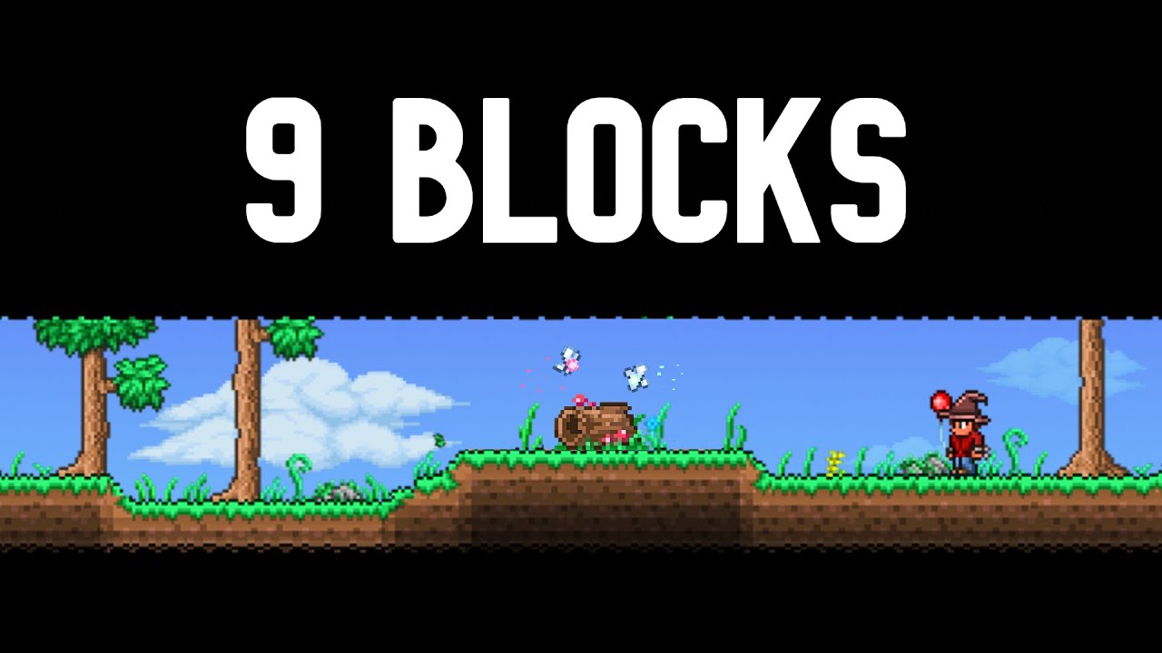 Terraria, but the world is only 9 Blocks Tall...