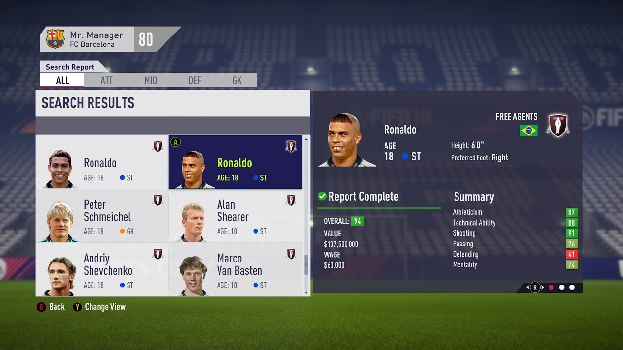 FIFA 18 | Add legend players into career mode.