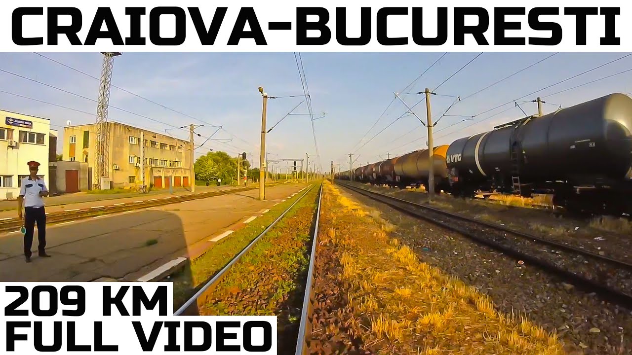Craiova-Bucuresti full rearview-Trainride-Zugfahrt
