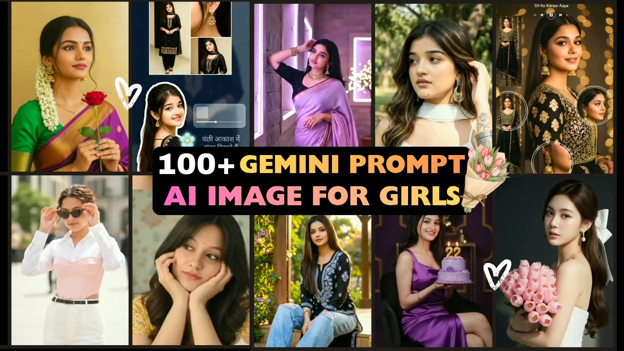 100+ вирусных ИИ-промптов для девушек ✨ Туториал по обработке фото в Gemini