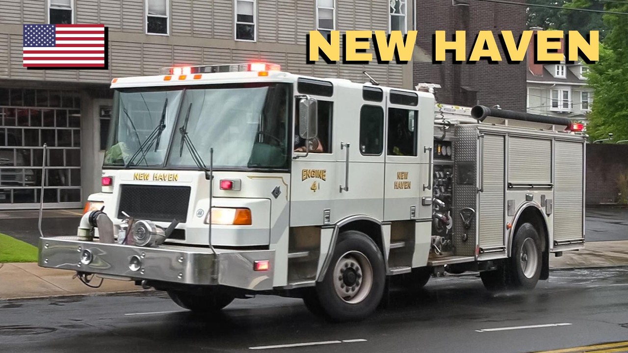 New Haven | Engine 8 (4A) & Truck 1 (4A) Responding for Emergencies