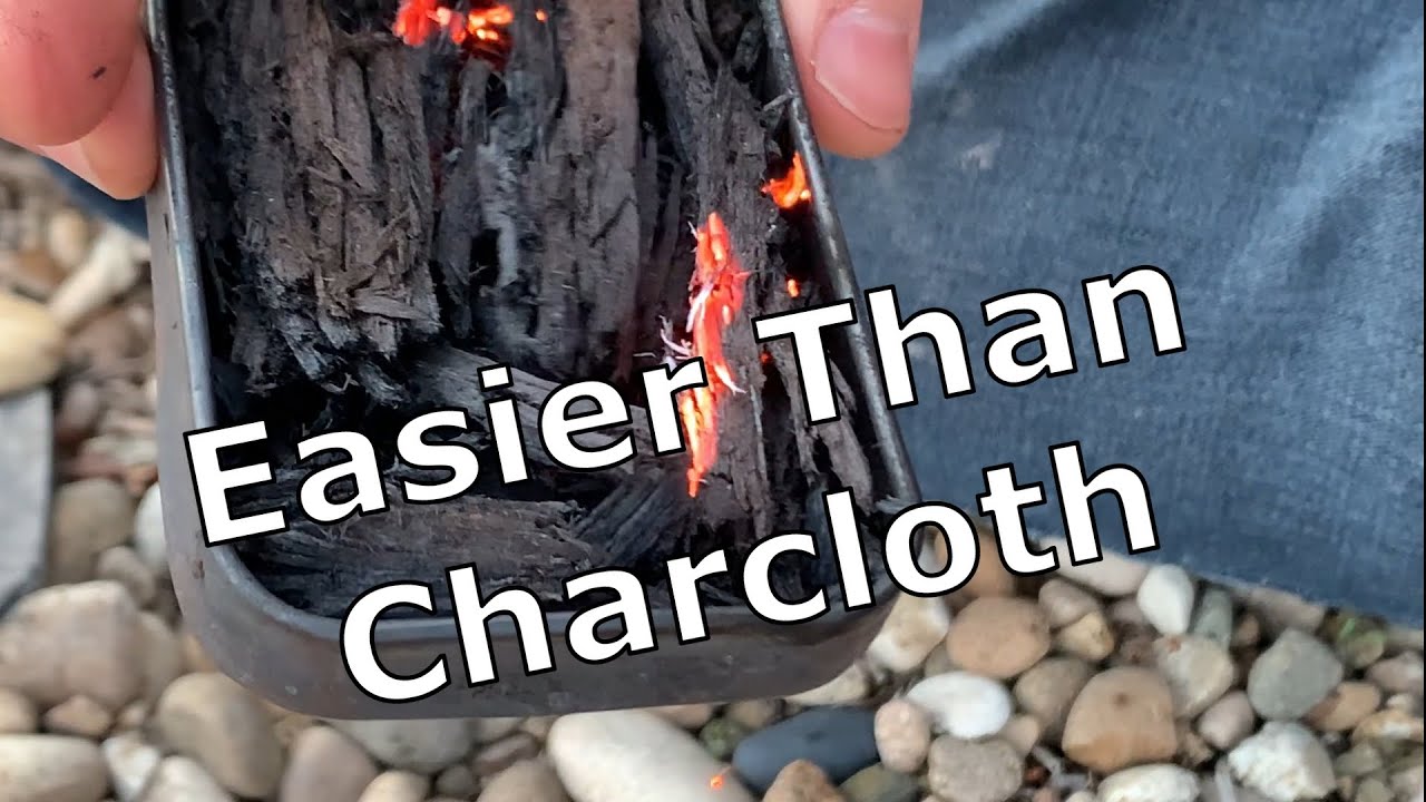 How To Make Char for Flint and Steel Fire Making