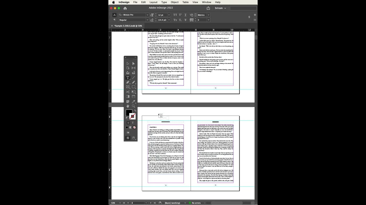 indesign Page size change