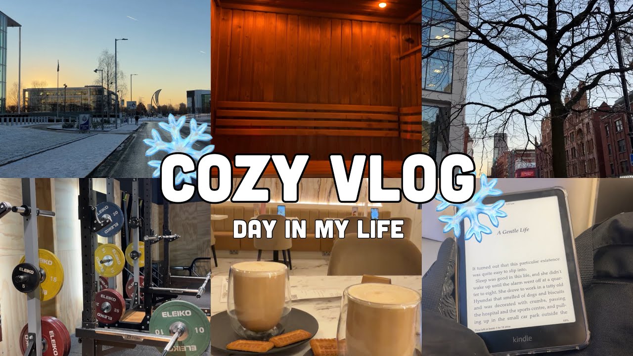 cozy vlog | winter day in my life | gym | reading | relaxing | snow 🌸🤍