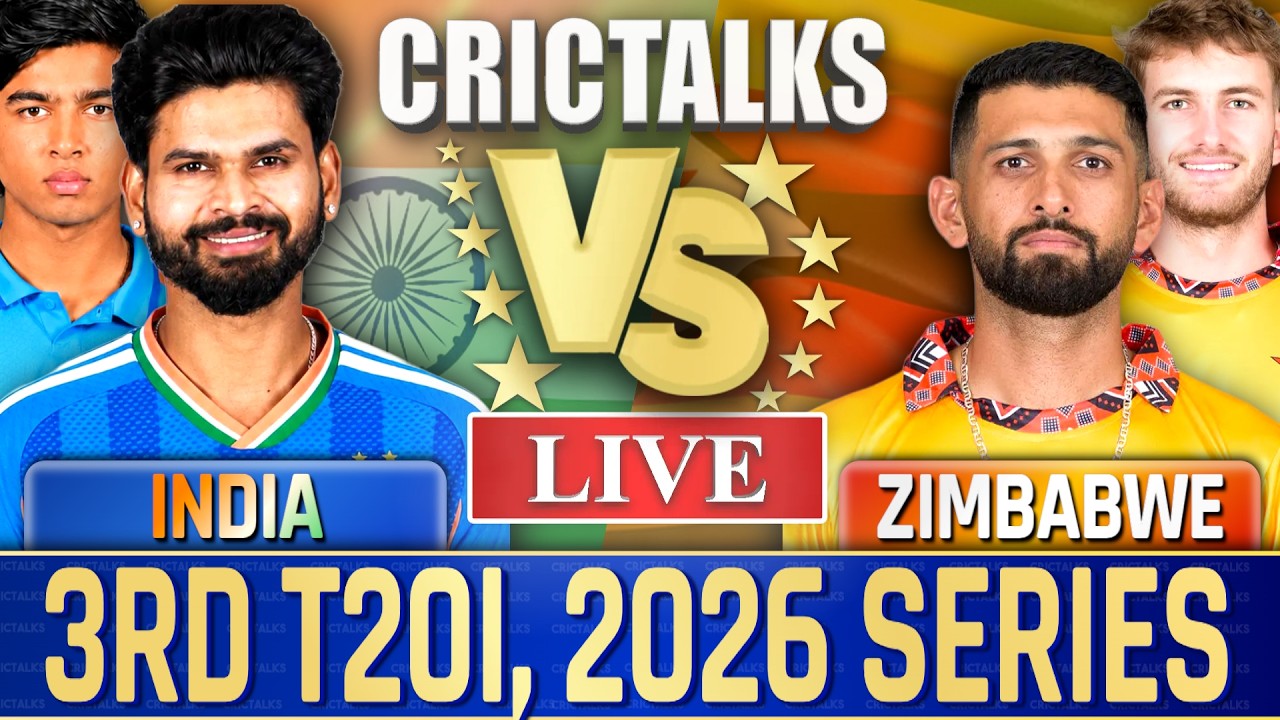 Live: India Vs Zimbabwe, 3rd T20I, 2026 Series | Live Match Today Score Commentary | CricTalks