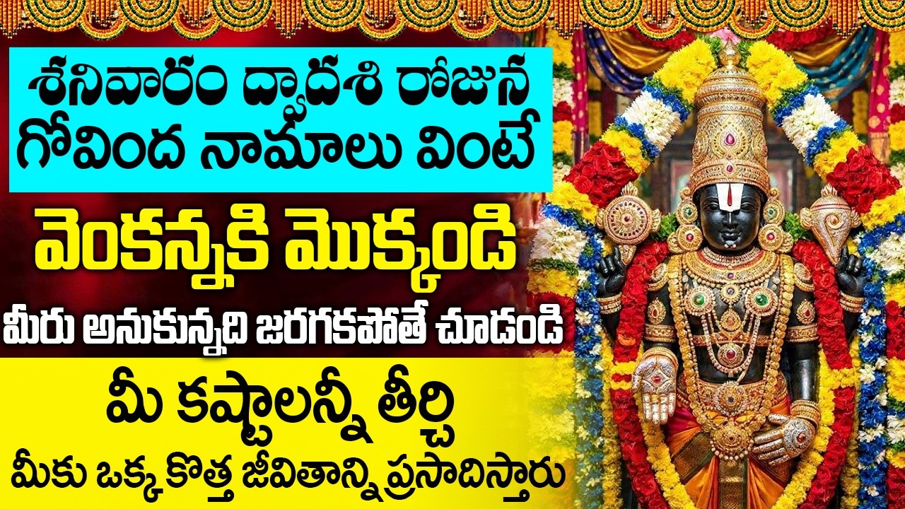 శనివారం ఉదయాన్నే ఈ గోవింద నామాలు వింటే అన్న సిరి సంపదలు మీ సొంతమవుతాయి | Govinda Namalu