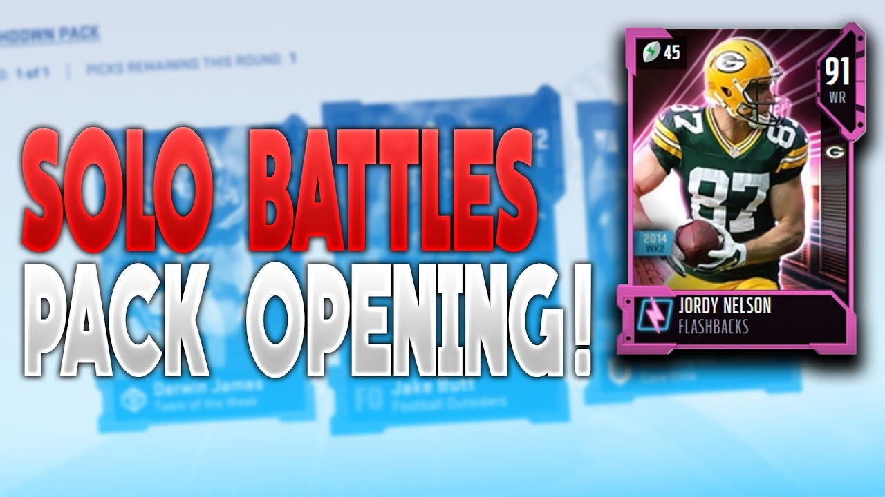 NEW 91 FLASHBACK JORDY NELSON! SOLO BATTLES PACK OPENING! | MADDEN 19 ULTIMATE TEAM