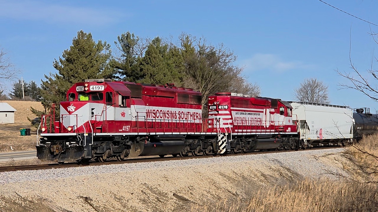 Wisconsin and Southern Frieght Train Heading out of Middleton WI | Feb 18th 2026