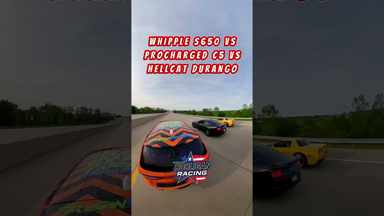 WHIPPLE S650 VS PROCHARGED C5 VS HELLCAT DURANGO #procharged #whipple #supercharged #rollrace