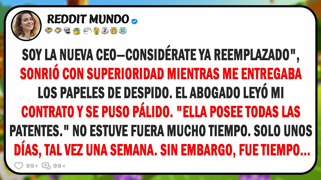 Reemplazado por el nuevo CEO, me entregó los papeles de despido. El departamento legal se dio cuenta