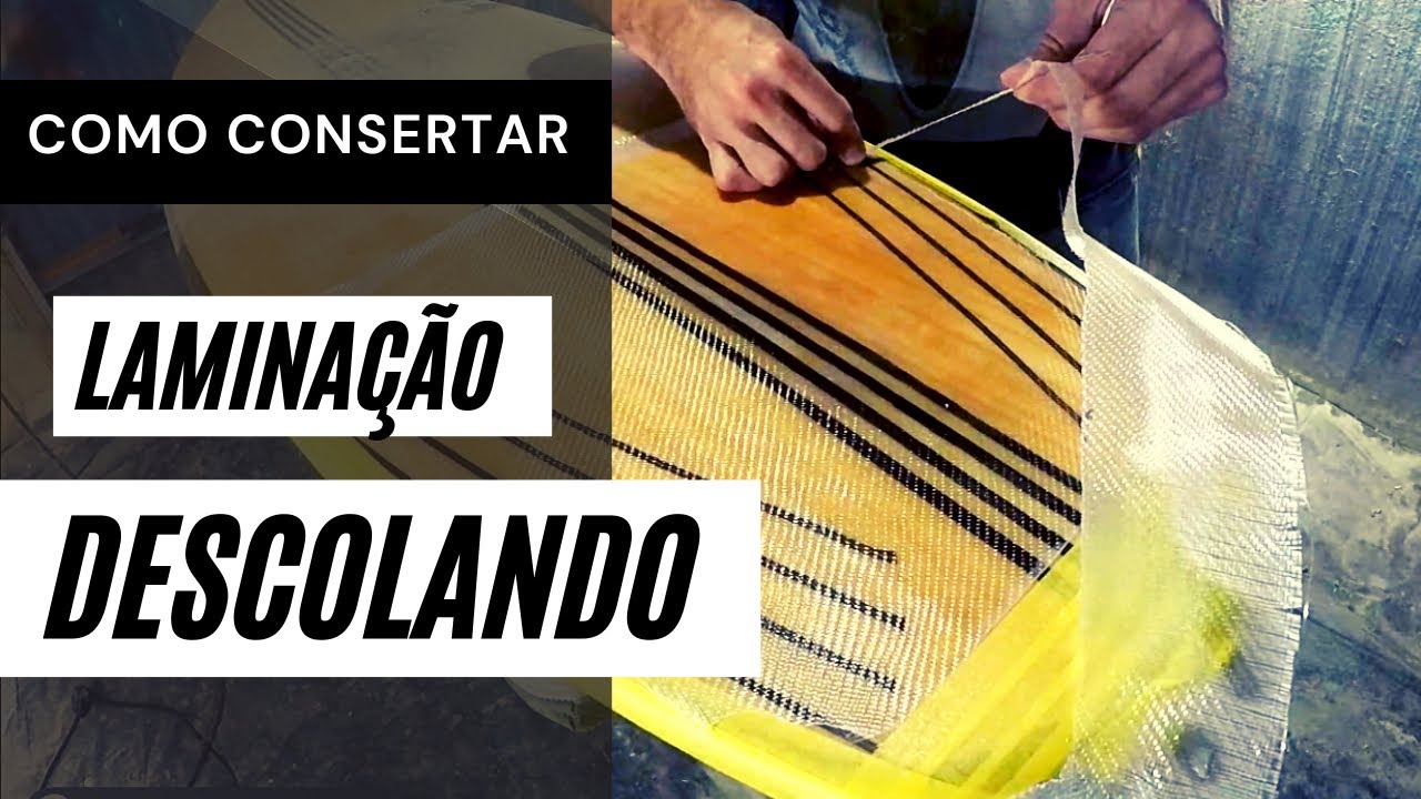 Consertei uma prancha de surf com fibra solta