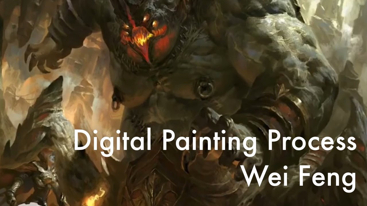 DIGITAL PAINTING PROCESS - Wei Feng - elemental monster type