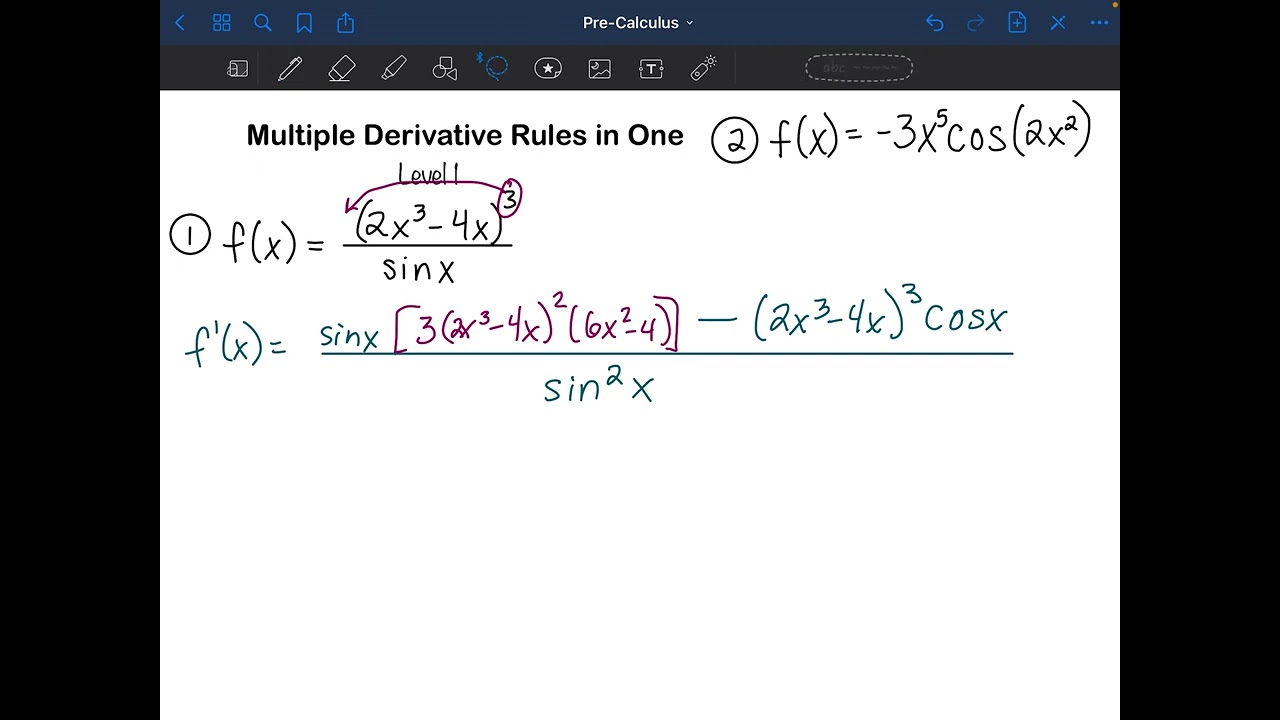Multiple Derivative Rules (Level 1)