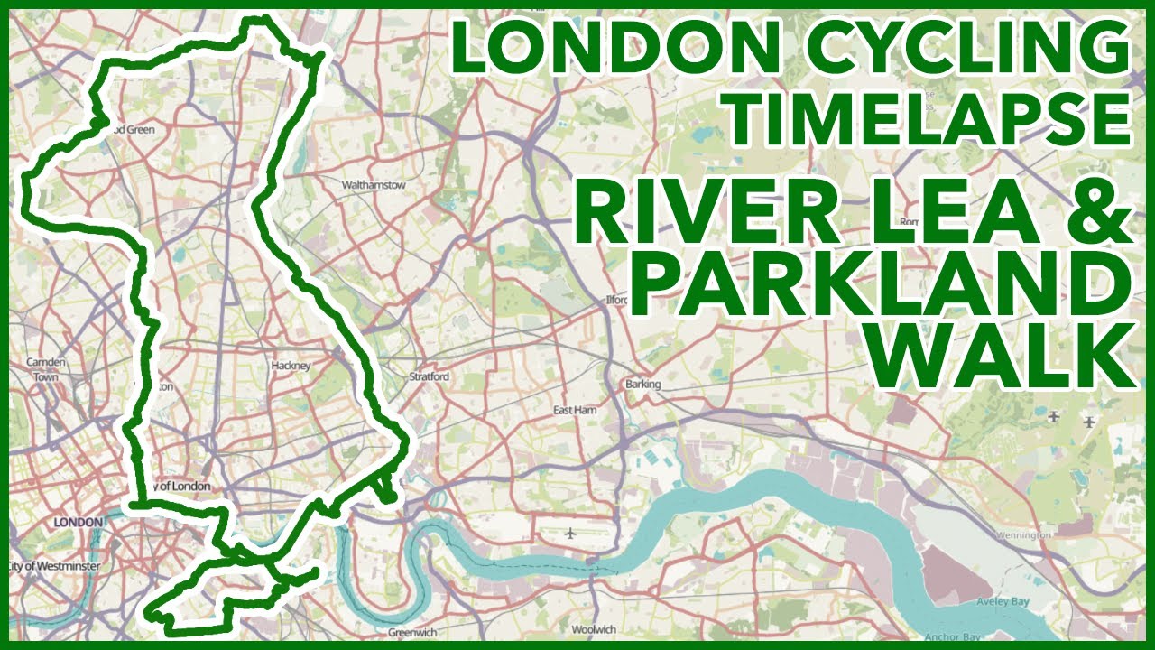 River Lea & Parkland Walk - London Cycling Timelapse