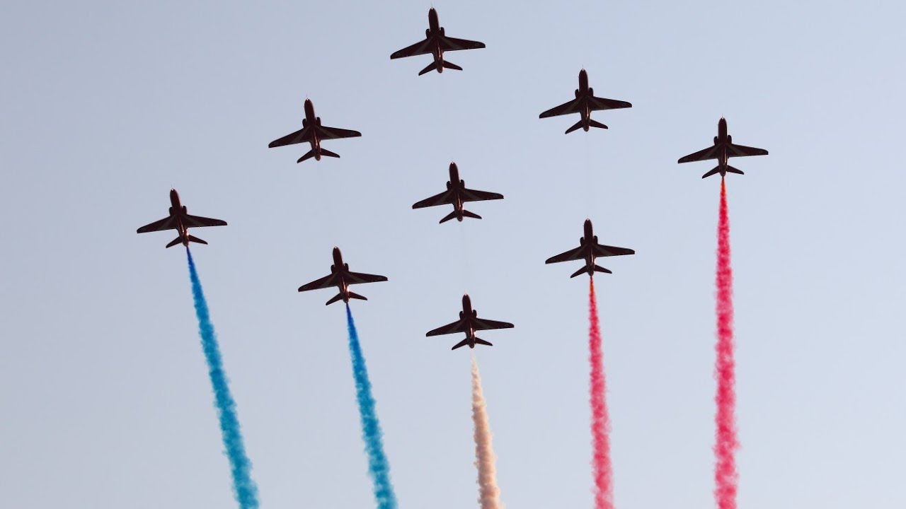RAF Red Arrows Airshow London 2024 Debut Display