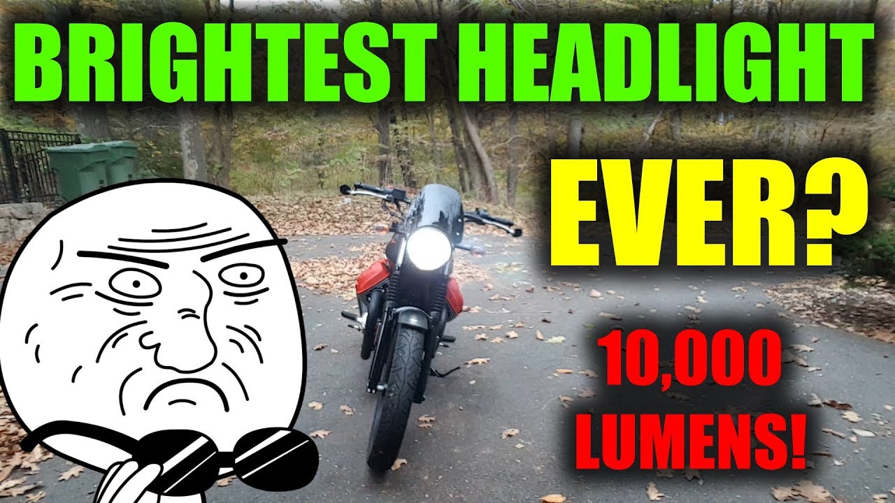 SUPER BRIGHT MOTORCYCLE LED Headlight Install and Review on Moto Guzzi V7