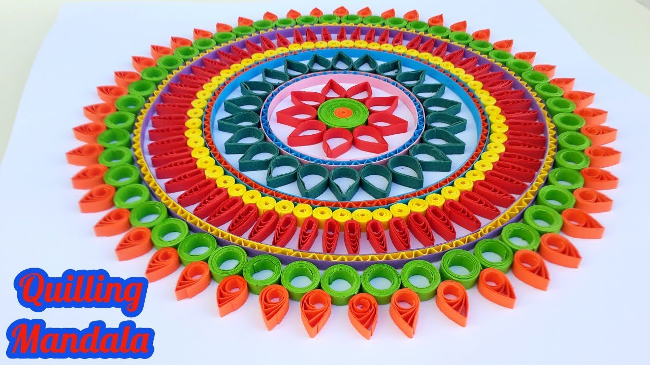 Paper Quilling | How to make beautiful Mandala designs by using Quilling Artwork art # 59
