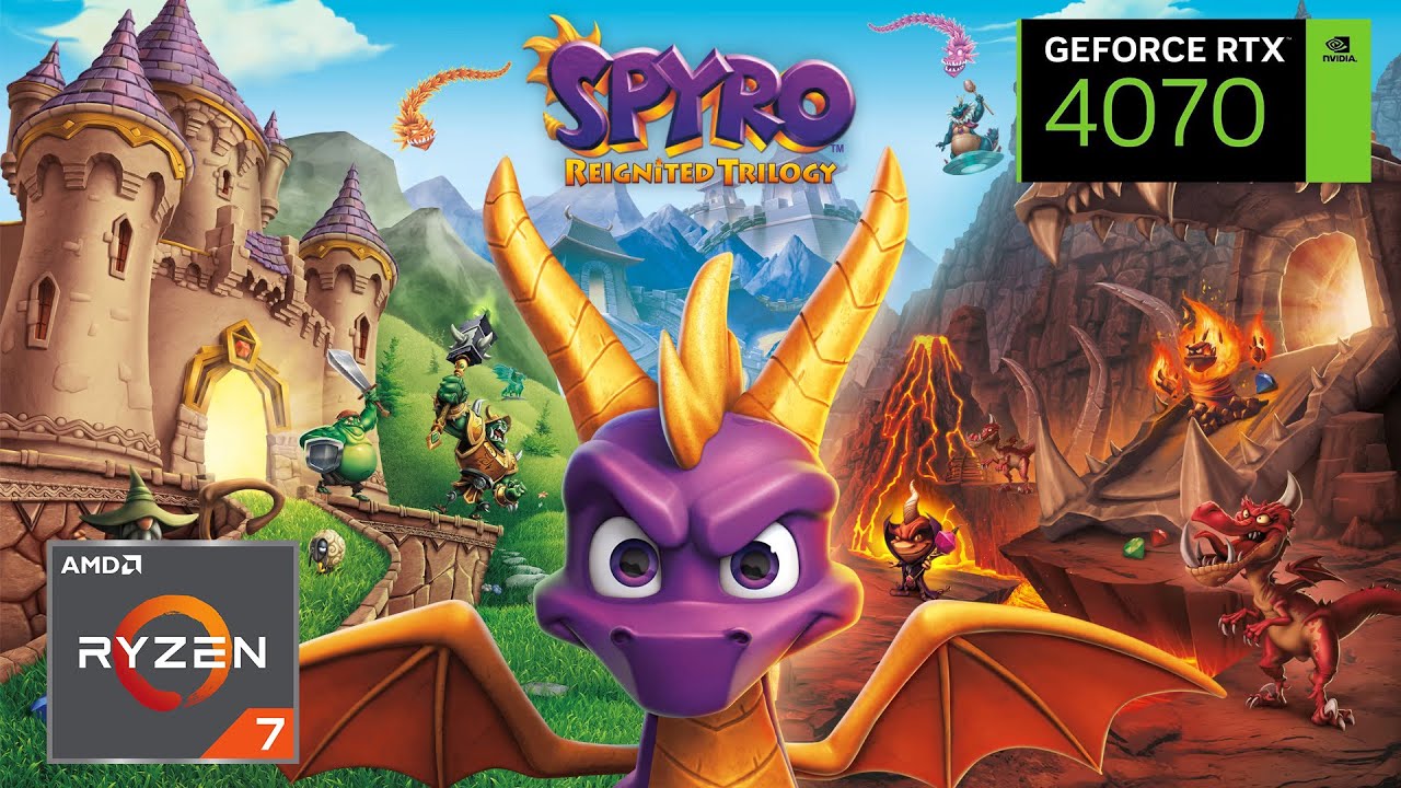 Spyro Reignited Trilogy | RTX 4070 | 4K, 1440p, 1080p | Ryzen 7 5700X | PC Performance