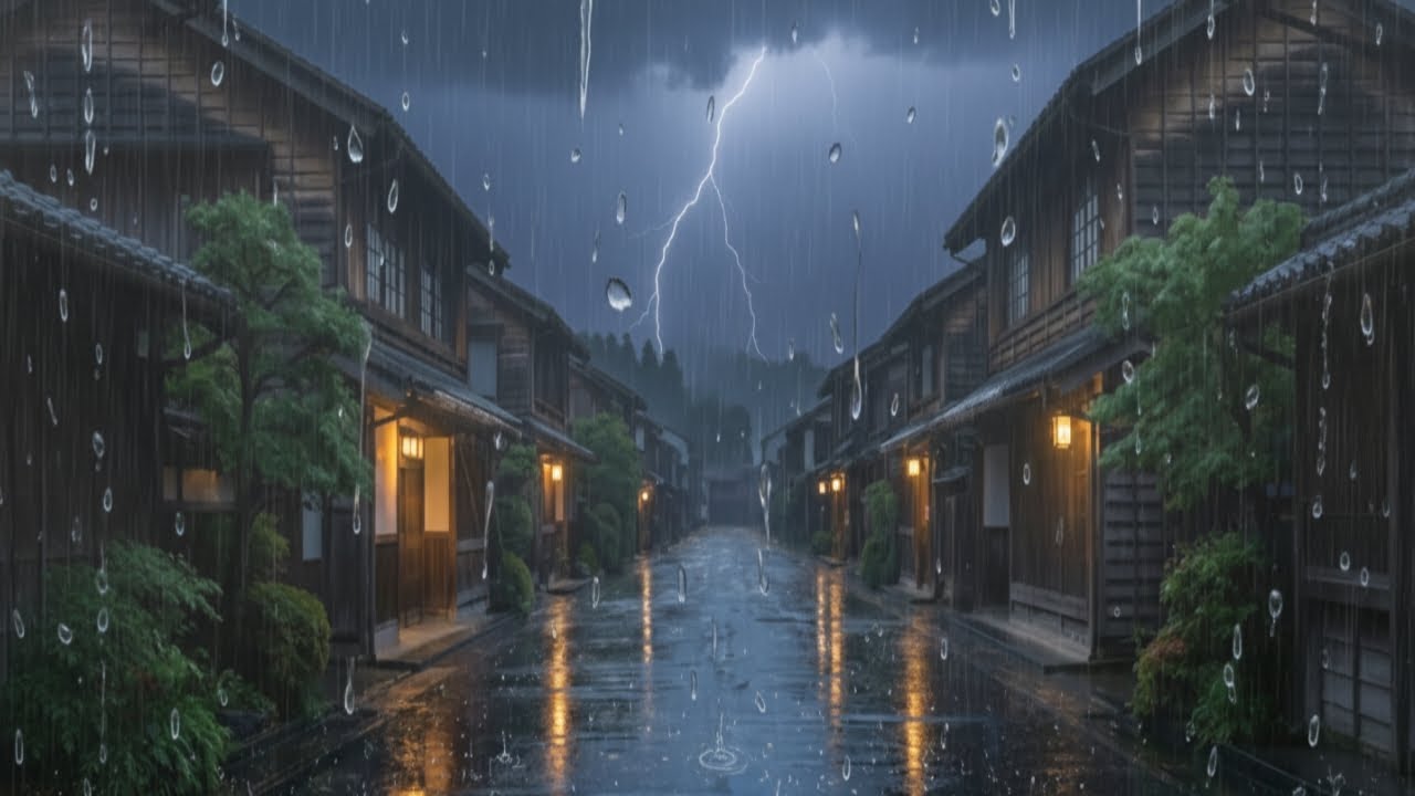 Rain Sounds for Sleeping | Heavy Rain on Roof at Night (12H)