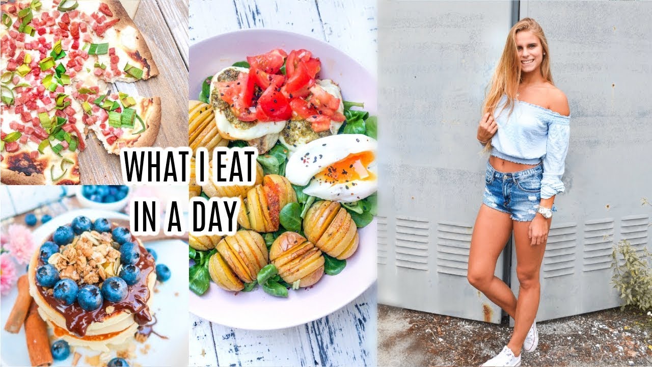 WHAT I EAT IN A DAY #28 I gesunder Flammkuchen, pochiertes Ei I Gesund abnehmen | kalorienangaben